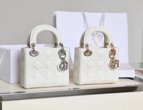 LADY DIOR 미니 백 라떼 까나쥬 양가죽