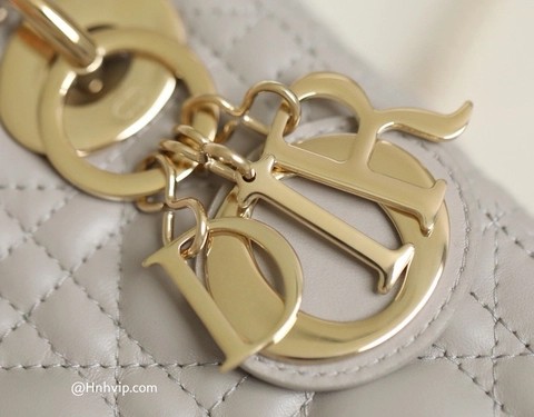 LADY DIOR 미니 백 그레이 까나쥬 양가죽