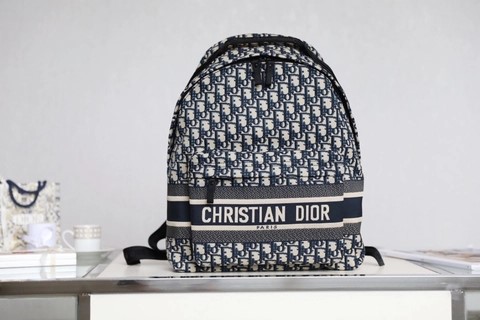 디올 DIORTRAVEL 백팩 블루 디올 오블리크 자카드 M6104STZQ_M928