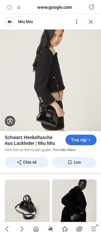 Miu Miu 5BP085 Schwarz Henkeltasche Aus Leder 블랙 M1
