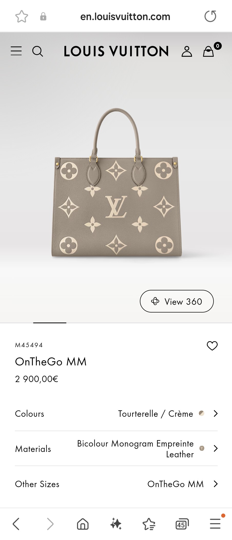루이비통 M45494 온더고 MM