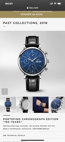 IWC IW391023 포르토피노 크로노그래프 에디션 