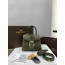 Delvaux Brillant Mini Surpiqué 그레인 송아지 가죽 카키