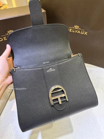 Delvaux Brillant PM 로데오 송아지 가죽 블랙
