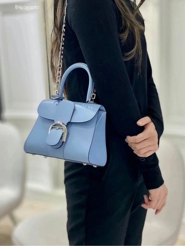 Delvaux Brillant MINI 박스 카프 아주르