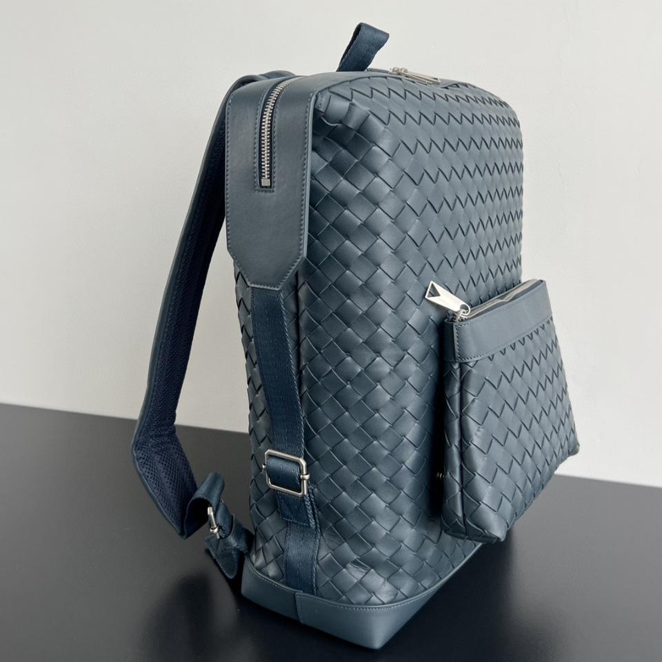 Bottega Veneta 인트레치아토 백팩 다크 그린 653118 42x30x13cm